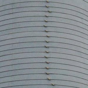 A neatly finished silo hooping job.