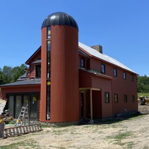 Black dome on new construction